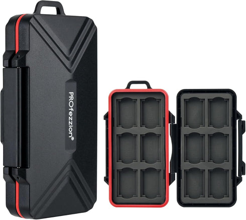 PROfezzion 24 Slots SD Card Holder, Water-Resistant & Anti Shock Memory Card Case