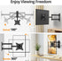 IWORKBOARD 13-32 Inch 100x100mm 33lbs, 360 Full Motion TV Monitor Wall Mount Bracket for Most LED LCD Flat Curved