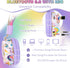 QearFun Unicorn Headphones for Girls, Kids Bluetooth Headphones with Microphone & 3.5mm Jack, Wireless Headphones with