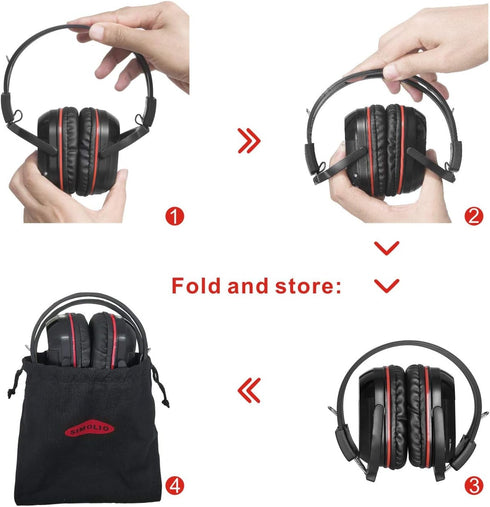SIMOLIO 2 Pack IR Wireless Headphones for Car DVD, Universal Infrared Headphones for Kids, AUX Cord, Not Bluetooth