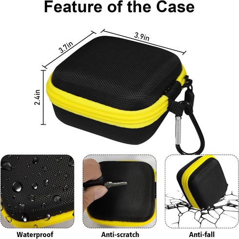 Hard Case Compatible with DEWALT Wearable Bluetooth Speaker, Magnetic Clip-On Wireless Portable Mini Speaker Protective Storage Holder Bag with Mesh Pocket(Only Box)