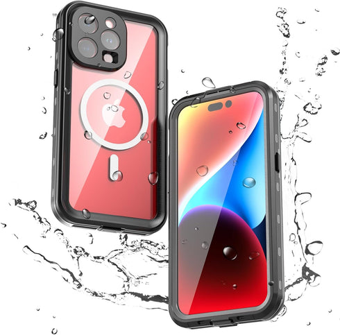 Designed for iPhone 15 Pro Case, IP68 Full-Body Rugged Waterproof Shockproof Cover, 14 FT Military Drop Proof