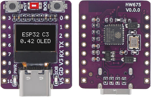 AITRIP 2PCS ESP32-C3 0.42-inch ESP32 OLED Development Board Supermini Development Board WiFi BLE