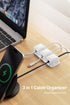 Cord Organizer Holder, 3 Pack 3-Slot Magnetic Desk Cable Clips Management, Strong Phone Charging Cable Keeper, Wire Charger Holder for Nightstand, Kitchen Appliances, Office Supplies(White) by smofish