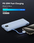 VRURC Portable Charger with Wall Plug, 10000mAh Power Bank, 22.5W Fast Charging, Slim Compact Battery Pack