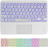 Wireless Bluetooth Keyboard, 10-inch Ultra-Slim 7 Color Backlight Keyboard with Touchpad, Rechargeable Portable