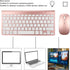 Keyboard Mouse Set, 2.4G, 78 Keys, USB Thin Etched Keycaps, Mute, Ergonomic Design, QWERTY for PC, Laptop (Rose Gold)
