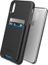 ENCASED iPhone XR Wallet Case (2018), Ultra Durable Cover with Card Holder Slot for 4 Credit Cards (Phantom Black)
