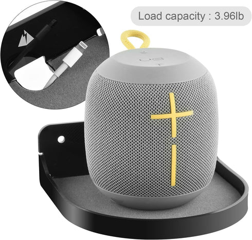 5 inches TXEsign Speaker Shelf Mount Small Floating Shelf Small Shelf Stand for Speaker, Webcam, Action Figures Acrylic