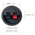 Round Speaker Terminal Cup, 4PCS Round Express Spring Clip Double Binding Post for Car Subwoofer