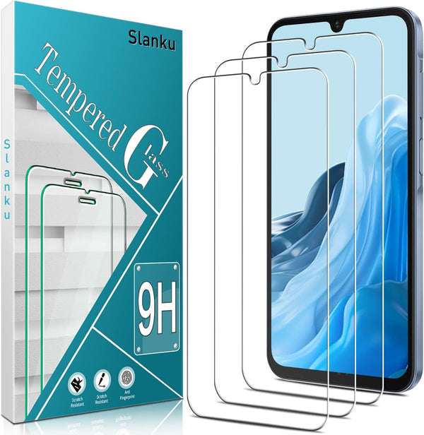 Slanku 3 Pack Tempered Glass Screen Protector for Samsung Galaxy A25 5G - Scratch Resistant, Touch Sensitive, Bubble