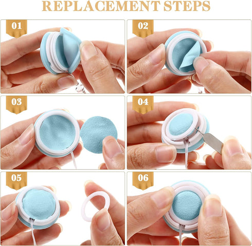 NUOBESTY 8pcs Macaron Phone Screen Cleaner Wipes with Keychain Charm for Touch Screens