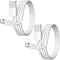 Overtime MFI Certified iPhone Lightning Cable, Portable Smart Charging USB A to Lightning Cord, 6ft (Pack of 2)