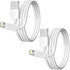Overtime MFI Certified iPhone Lightning Cable, Portable Smart Charging USB A to Lightning Cord, 6ft (Pack of 2)
