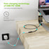 USB Type C Video Extension Cable, (6.6ft/2M/20Gbps/100W), 90 Degree USB C 3.2 Extender Fast Transfer Charging Compatible