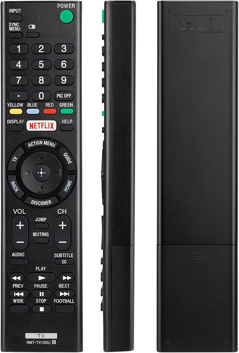 Universal Replacement Remote Control for Sony TV, Compatible with Sony Bravia Smart LCD LED HD TVs RMT-TX100U