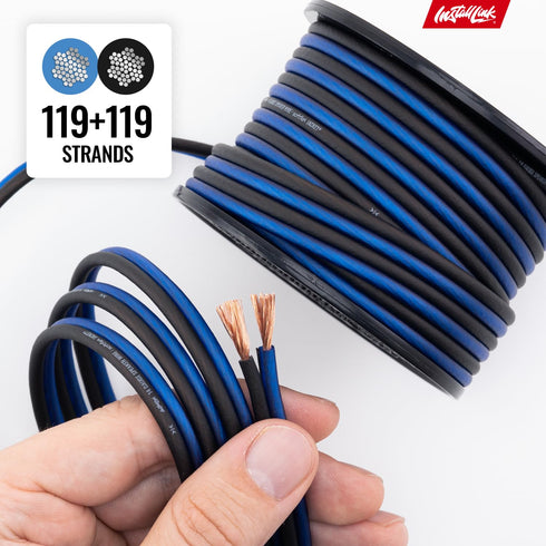 Install Link 14 AWG Gauge Speaker Wire Cable, 30 Feet, CCA for Stereo, Car or Home Theater