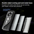 GUNMJO M.2 2280 SSD Heatsink, 20mm Built-in Cooling Fan, Aluminum Plate-Fin Design with Thermal Pad for Gaming PC