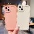 Cute Curly Wave Edge Phone Case for iPhone 13 Pro Max - Soft Liquid Silicone with Camera Protection, Pink.