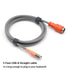 KCSJXF 5FT Reverse Coiled USB-C Keyboard Cable, Double-Sleeved Mechanical Keyboard Cable with Detachable Metal Aviator