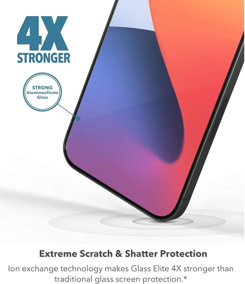 ZAGG InvisibleShield Glass Elite VisionGuard+ Screen Protector for iPhone 12 Pro Max, Ultimate Scratch and Shatter