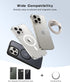 SuydanBox 16/15/14/13/12 Magnetic Phone Grip, Removable Loop Grip with Soft Finger Strap, Silicone Phone Ring Holder