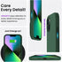 ORNARTO iPhone 13 Case 6.1", Slim Liquid Silicone 3 Layers Full Covered Soft Gel Rubber Case Cover, Clover Green