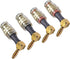 Right Angle Banana Plugs to 4mm Female Banana Jack Speaker Audio Adapter for Spring Loaded Terminals Amplifier Speaker Sound Systems 4Pack (Right angle-4mm Female)