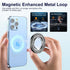 Magnetic Phone Ring Holder for iPhone, 2 in 1 Removable Magnetic Desk Phone Stand Compatible iPhone 15 14 13 12 Series,Samsung, Google,Magnetic Accessories Black