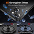 2 Pack Camera Lens Protector for iPhone 15/iPhone 15 Plus/iPhone 14, Aluminum Alloy Tempered Glass, Black Titanium