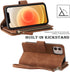 RANYOK 12/12 (6.1 inch), Wallet Case Compatible with iPhone Pro Premium PU Leather Zipper Flip Folio Wallet RFID