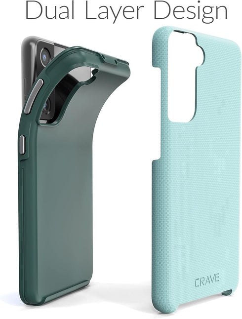 Crave Dual Guard for Galaxy S21 Case, Shockproof Protection Dual Layer Case for Samsung Galaxy S21