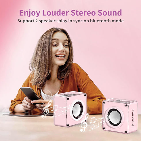 LENRUE Mini Bluetooth Speaker, Wireless Portable Speakers, 5W Small Speaker with Clear Sound, Support TWS/TF Card,