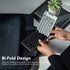 MP Mobile Pixels Foldable Bluetooth Keyboard, Rechargeable Ultra Slim Portable Wireless Keyboard for iOS, Android,