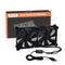 Quiet Dual 140mm Router Fan Cooler with L/M/H 3-Degree Speed Controller, DC