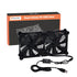 Quiet Dual 140mm Router Fan Cooler with L/M/H 3-Degree Speed Controller, DC
