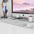 Wireless Keyboard Mouse Combo, 104 Keys Cute White Keyboard with Number Pad & Mouse for Windows, Laptop
