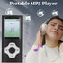 Jectse MP3 MP3 MP4 16GB Bluetooth Player, Ultra Slim Player Portable Music Player with Small Memory Card, Noise