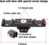 Dual Cold Shoe Mount Bracket,Chromlives Dual Hot Shoe Extension Bar,Cold Shoe Mount Plate Adapter,Aluminum Dual Shoe Extension Bracket with Cable Slot Bayonet for Microphone,Led Video Light,Monitors