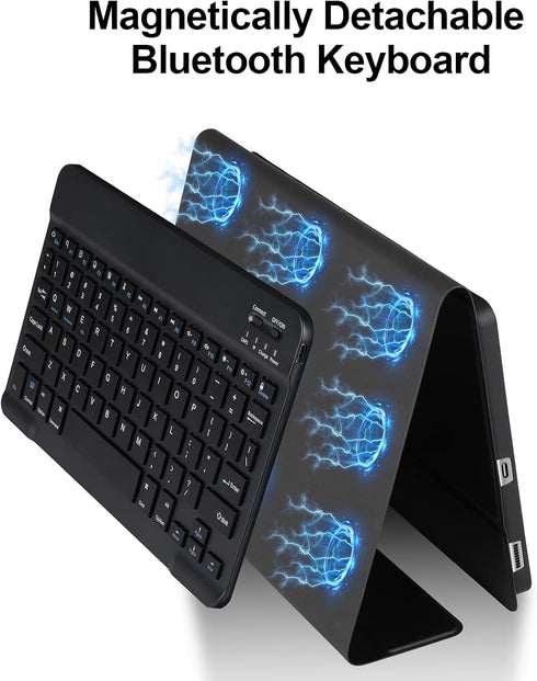 Keyboard Case for Samsung Galaxy S6 Lite 10.4" 2022/2020 with Detachable Wireless Bluetooth Keyboard