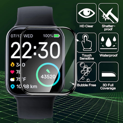 Compatible Screen Protector for AcclaFit Smart Watch, 3 Pack Full Coverage PET Film for L51 1.95"