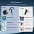 Bluetooth Single Wireless Headset, V5.3 Handsfree Earpiece with Microphone, USB-C Charge, Waterproof Earphones for