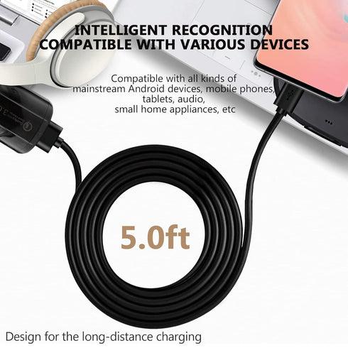 Fast Car Charger Adapter with USB C Charging Cable for T-Mobile REVVL 6 PRO, Alcatel TCL, Sonim XP3 XP8 Phones