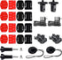 Universal Helmet Adhesive Sticky Mount for Action Cameras, Includes 4 Curved/Flat Mounts, Compatible with Insta360,