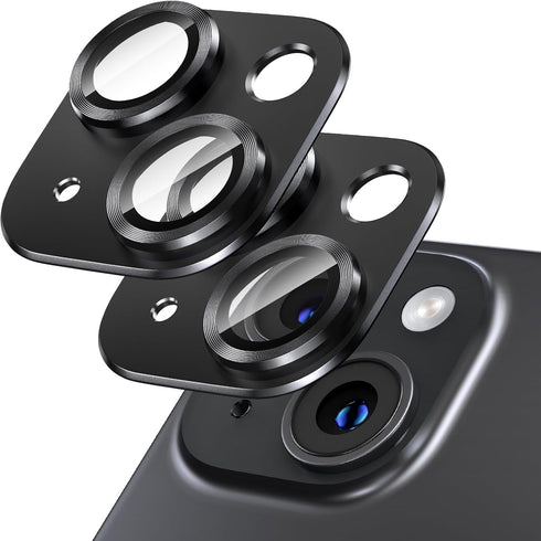 Uniwit [2 Pack Camera Lens Protector for iPhone 14/14 Plus,9H Tempered Glass,Aviation Aluminum