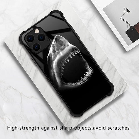 Compatible with iPhone 11 Pro Max Case Ocean Shark Mouth Graphic for Girls,Picture Pattern Design Shockproof Anti-Scratch Hard PC Back Case