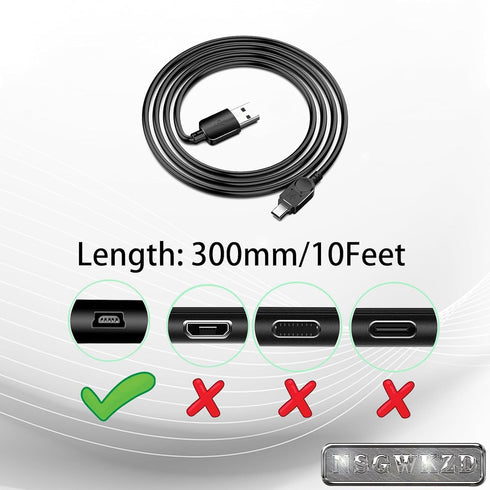 6 A/V Out Digital Cable fit for Canon PowerShot/EOS/DSLR Cameras and Camcorders, Mini USB Cord ft