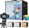MUNBYN Light Box Photography Kit, Portable 12"x12" Studio with 120 LED Lights & 6 Backdrops