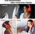 RORSOU B10 Wireless Bluetooth Over-Ear Headphones - Lightweight Folding Stereo Bass Headset with 50H Playtime, Red