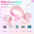 QearFun Unicorn Headphones for Kids - Wired, Noise Cancelling, Adjustable, with Microphone & 3.5mm Jack for
